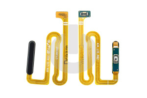 Шлейф кнопки включения для Samsung A14 4G (A145F)/ A14 5G (A146B) и сканер отпечатка пальца черный ORG фото