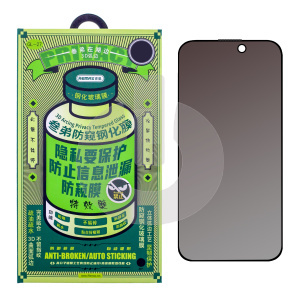 Стекло защитное для iPhone 15 Pro Max Remax Medicine Glass (GL-27) черное антишпион фото