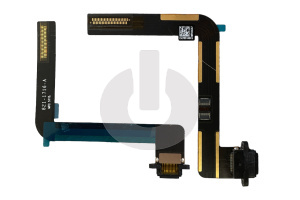 Шлейф/ плата зарядки для iPad Air (A1474)/ iPad 5 9.7" 2017 (A1822)/ iPad 6 9.7" 2018 (A1893) системный разъем черный ORG фото