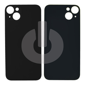 Крышка задняя для iPhone 14 Plus (с большим вырезом) черная Premium АКЦИЯ фото