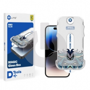 Стекло защитное для iPhone 15 Plus LITO +D в упаковке черное АКЦИЯ фото