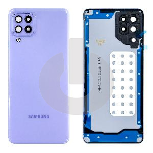 Крышка задняя для Samsung A22 (A225F) со стеклом камеры фиолетовая фото