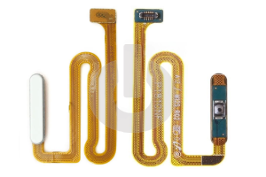 Шлейф кнопки включения для Samsung A12 (A125)/ A12 Nacho (A127)/ A13 (A135)/ M12 (M127) и сканер отпечатка пальца белый ORG фото