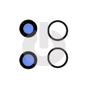 Стекло камеры для iPhone 12/ 12 Mini с черной гильзой ORG фото