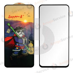 Стекло защитное для Xiaomi Redmi Note 10/ Note 10s (Super A+) черное фото