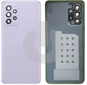 Крышка задняя для Samsung A52 4G/ 5G/ A52s (A525F/ A526B/ A528B) со стеклом камеры фиолетовая фото