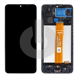 Дисплей с тачскрином для Samsung A12 (A125F)/ A12 Nacho (A127F) в рамке черный ORG фото