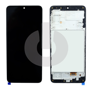Дисплей с тачскрином для Samsung M22 (M225F) в рамке черный OLED фото
