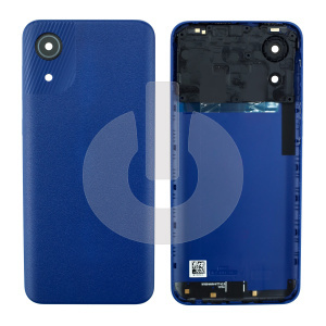 Крышка задняя для Samsung A03 Core (A032F) со стеклом камеры синяя фото