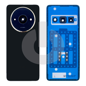 Крышка задняя для Xiaomi Poco C61 (2312BPC51H) со стеклом камеры черная фото