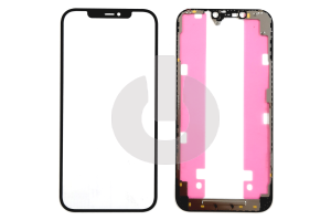 Стекло для переклейки iPhone 12 Pro Max с OCA пленкой в рамке черное АКЦИЯ фото