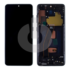 Дисплей с тачскрином для Samsung S20 (G980F) в рамке черный In-Cell фото