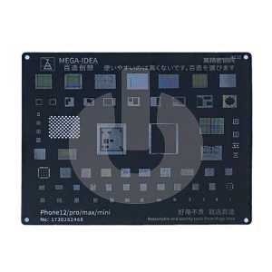 Трафарет BGA Mega-Idea для iPhone 12/ 12 Pro/ 12 Pro Max/ 12 Mini (BZ33/ 74) фото