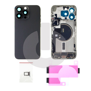 Корпус для iPhone 15 Pro Max (в сборе со шлейфами) черный титан Premium фото