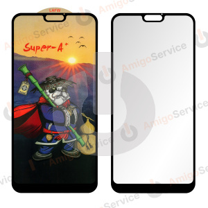 Стекло защитное для Honor 8X (JSN-L21/ JSN-L22/ JSN-L23)/ 9X Lite (JSN-L21/ JSN-L22/ JSN-L23) (Super A+) черное фото