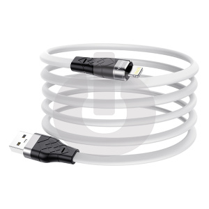 Кабель USB - Lightning HOCO X53 Silicone (1м х 2.4A) белый фото